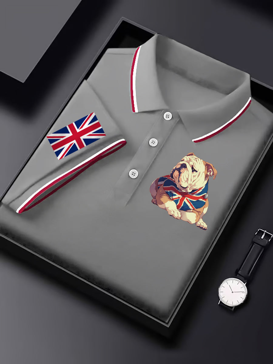 Men's Vintage England Flag Casual Shirt-3