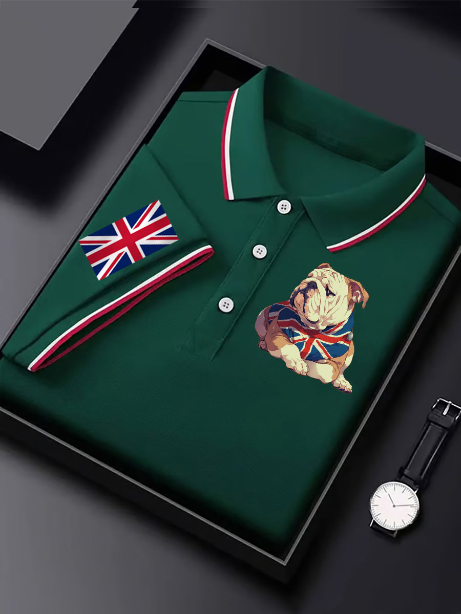 Men's Vintage England Flag Casual Shirt-4