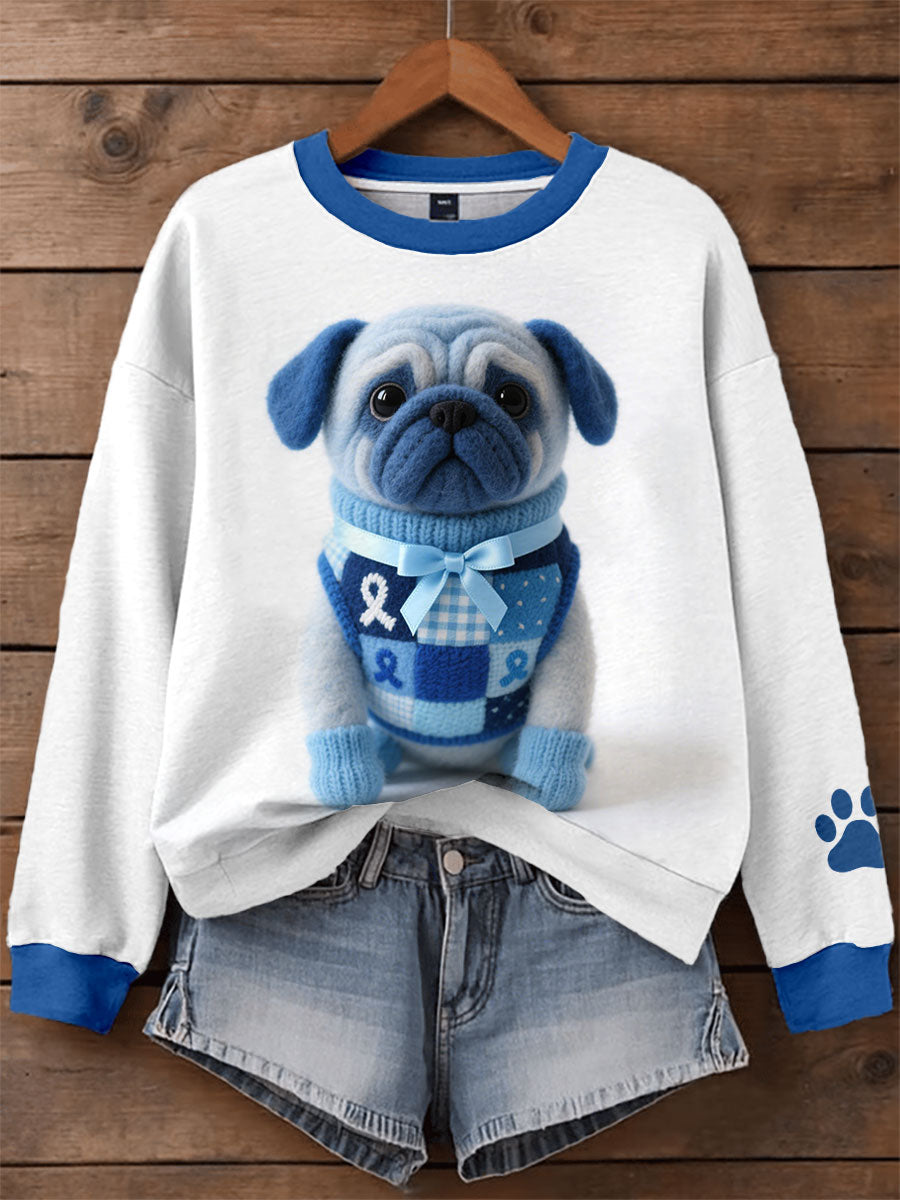 Women's Prostate Cancer Pug Sweatshirts