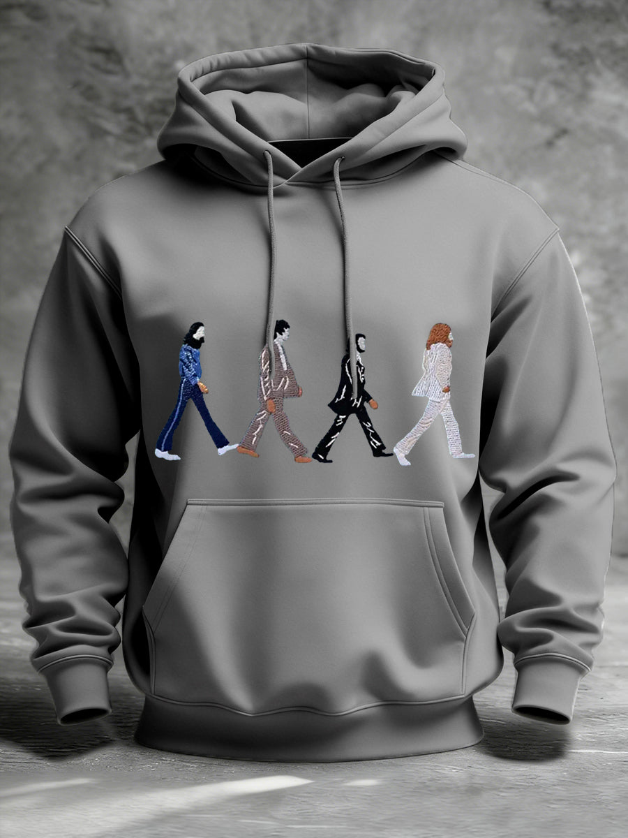 Men's Classic Legendary Rock Band Print Gift For Fans Casual Hoodie-2