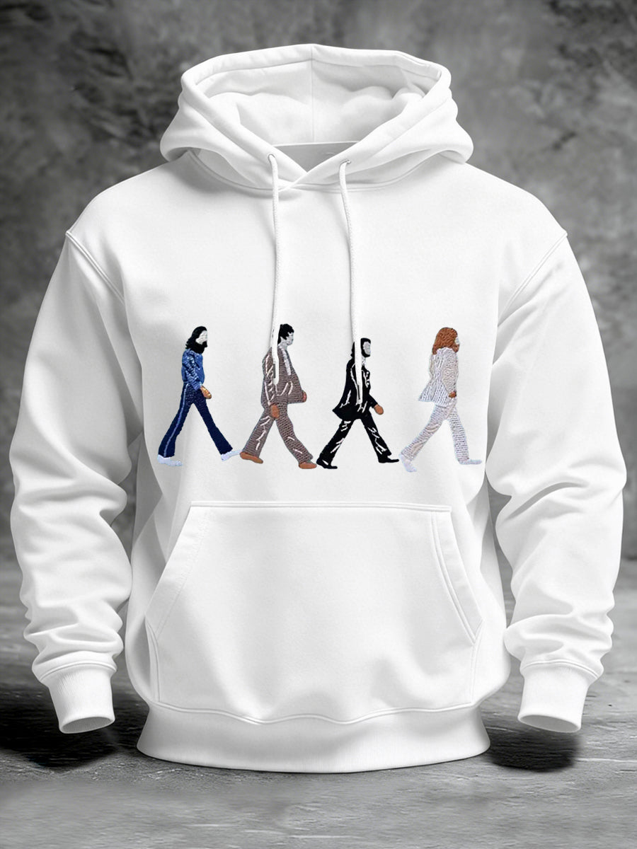 Men's Classic Legendary Rock Band Print Gift For Fans Casual Hoodie-1