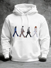 Men's Classic Legendary Rock Band Print Gift For Fans Casual Hoodie-1