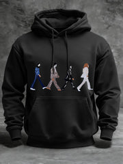 Men's Classic Legendary Rock Band Print Gift For Fans Casual Hoodie-3