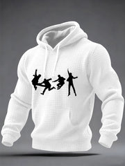 Men's Classic Legendary Rock Band Print Gift For Fans Casual Checkered Hoodie-2