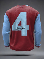 Men's Football Lover Legend Printed Waffle Tops-2