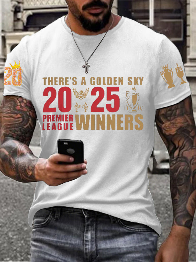 Men's Football 24/25 20th Champion Printed T-shirt-1