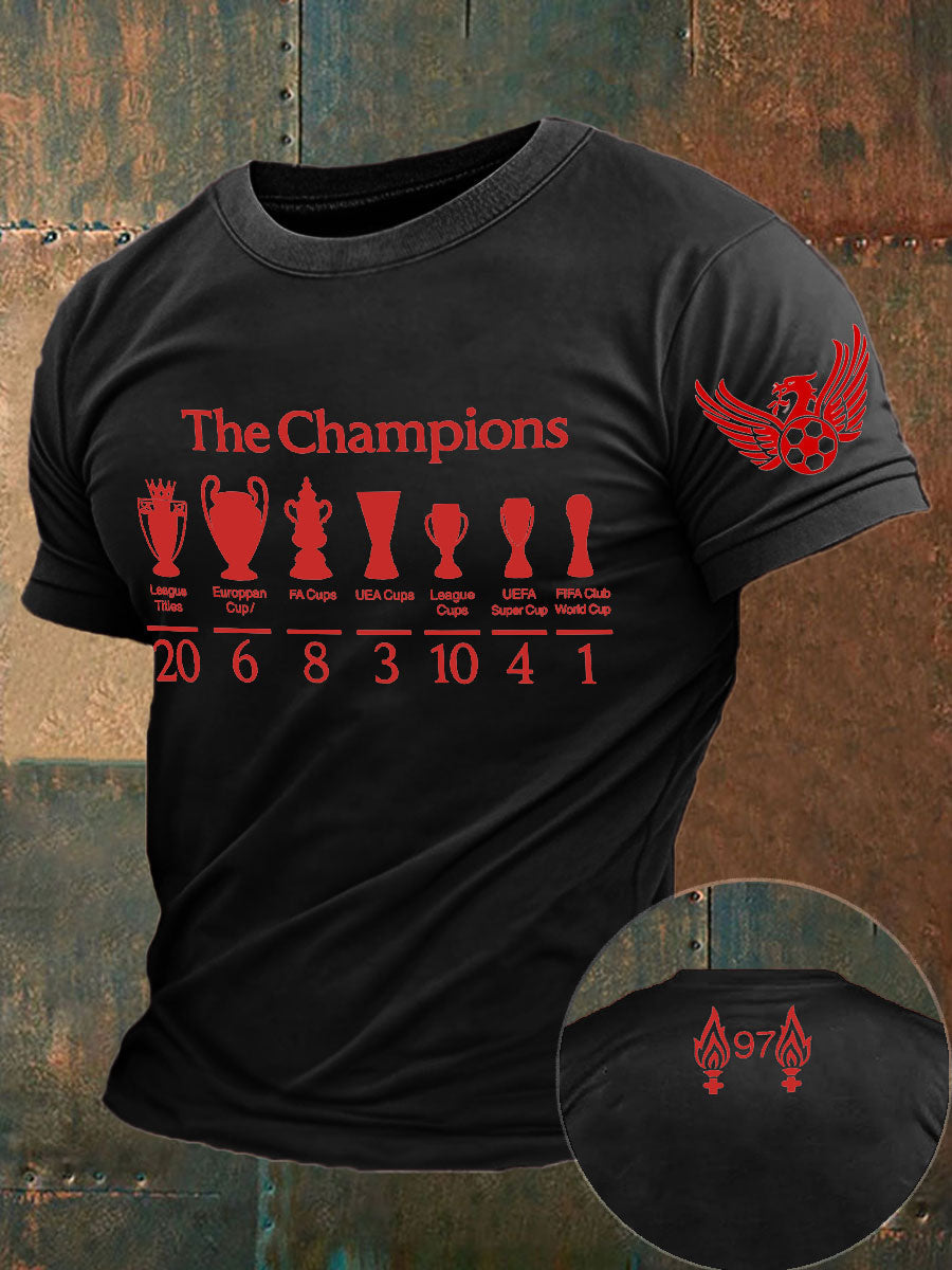 Men's Football 24/25 20th Champion Printed T-shirt-2