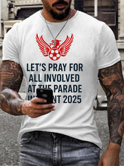 Men's Pray For All Involved British Soccer Printed T-shirt-2