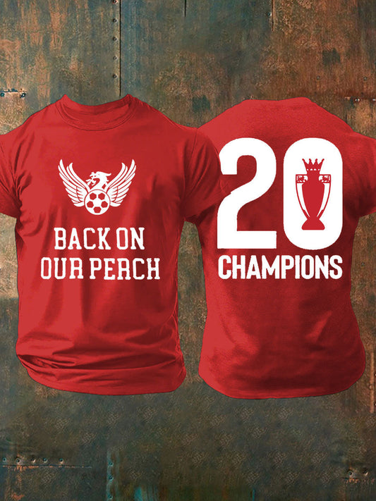 Men's Football 24/25 20th Champion Printed T-shirt