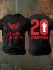 Men's Football 24/25 20th Champion Printed T-shirt-2
