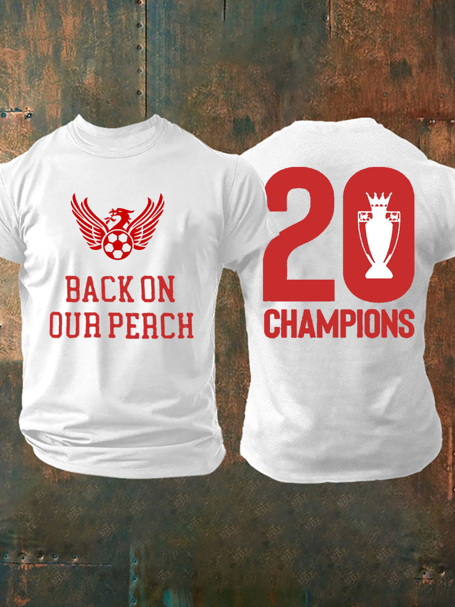 Men's Football 24/25 20th Champion Printed T-shirt-1