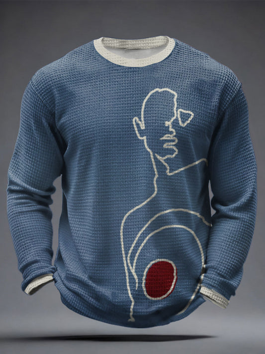 Men's UK Mod Music Lover Printed Waffle Tops