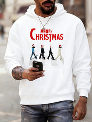 Men's Merry Chrsitmas Retro Classic Legendary Rock Band Print Gift For Fans Casual Hoodie-4