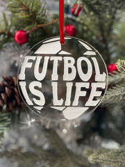 UK Football Lover Christmas Printed Acrylic Decoration