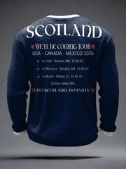 Men's UK Football Lover Scotland We'll Be Coming 2026 Printed Waffle Tops-2