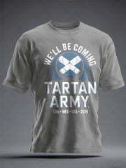 Unisex UK Football Lover Scotland We'll Be Coming 2026 Printed T-shirt-2