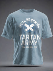 Unisex UK Football Lover Scotland We'll Be Coming 2026 Printed T-shirt-3
