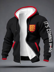 Unisex UK Football Lover England It's Coming Home 2026 Printed Hooded-Coat-2