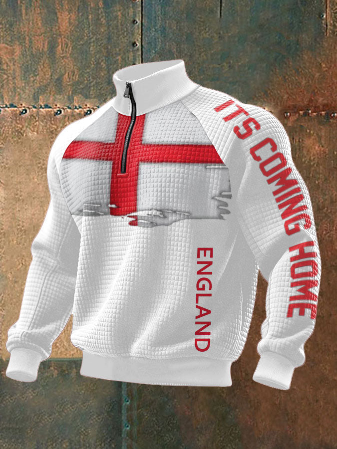 Men's UK England Football Lover It's Coming Back 2026 Printed Sweatshirt-1
