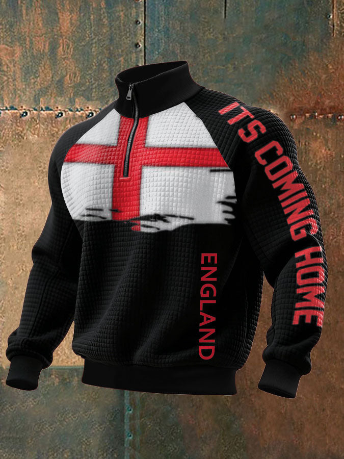 Men's UK England Football Lover It's Coming Back 2026 Printed Sweatshirt-2