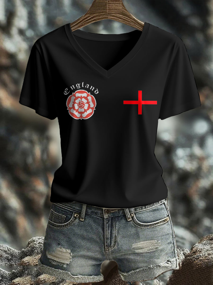 Women's England Football Lover It's Coming Home 2026 Printed T-shirt-1