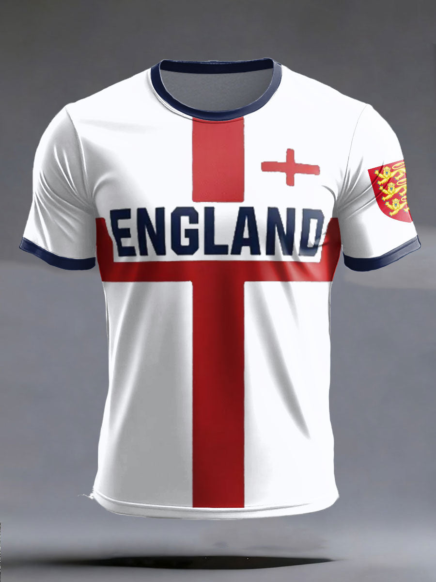 Men's UK Football Lover England  2026 Printed short sleeves t-shirt