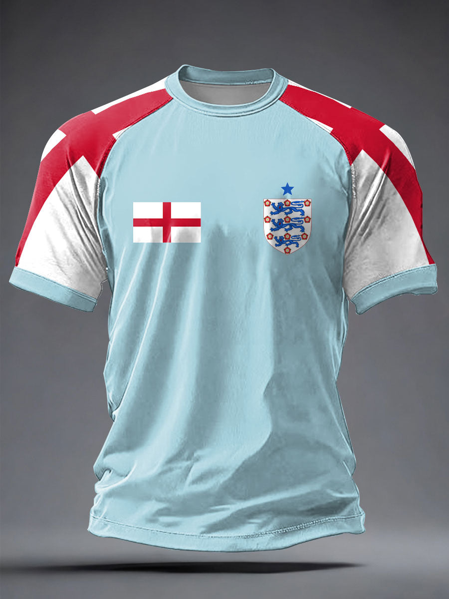 Men's UK Football Lover England  2026 Printed short sleeve t-shirt-2