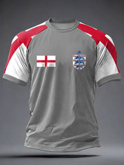 Men's UK Football Lover England  2026 Printed short sleeve t-shirt-1