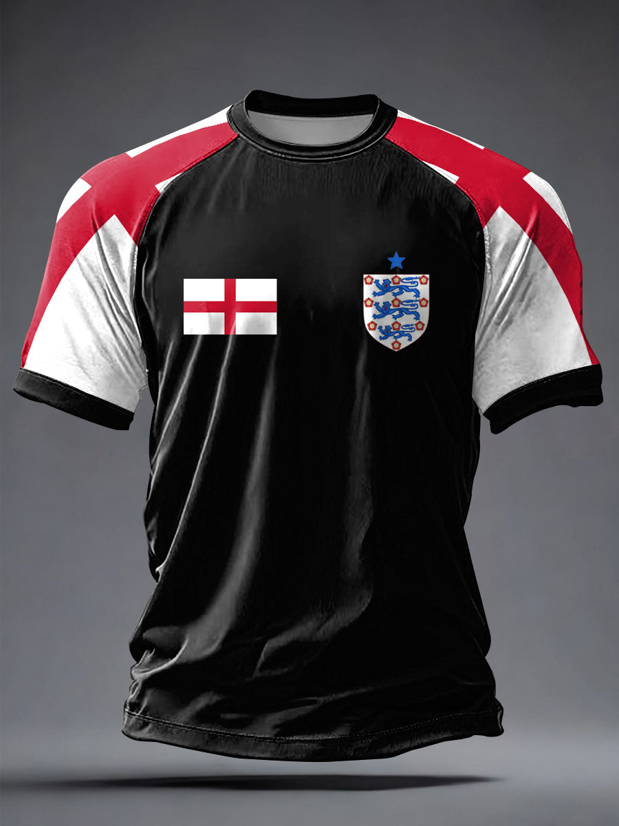 Men's UK Football Lover England  2026 Printed short sleeve t-shirt-3