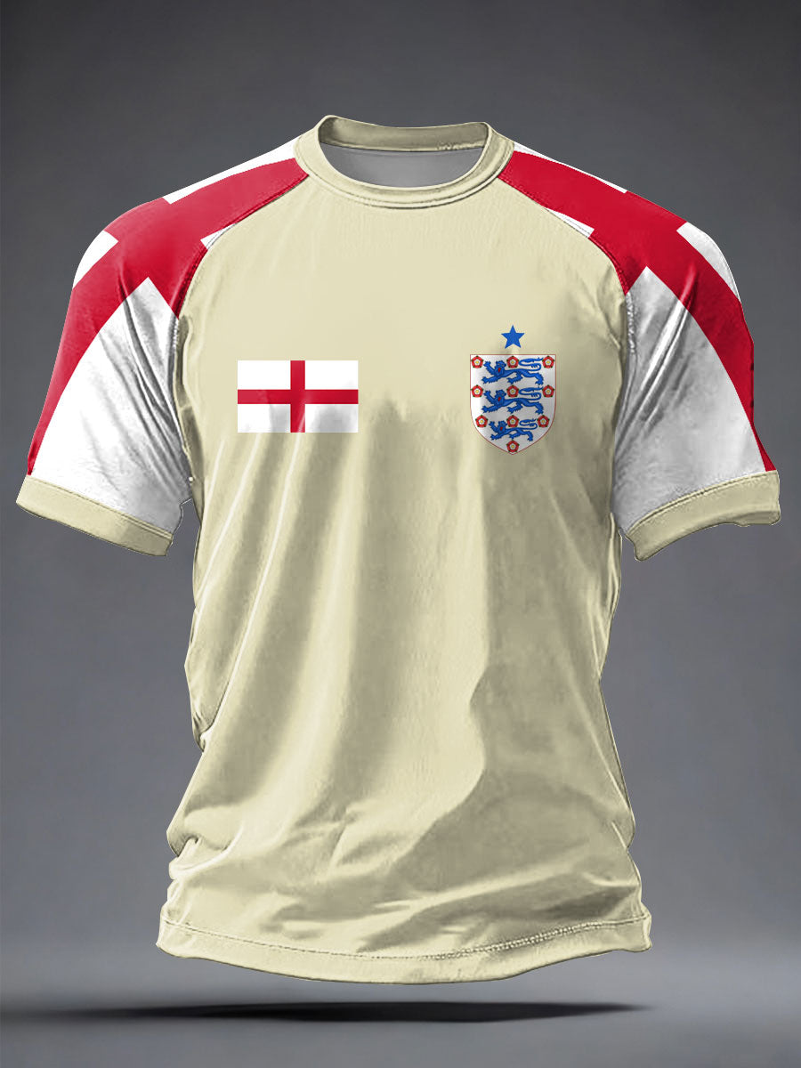 Men's UK Football Lover England  2026 Printed short sleeve t-shirt-4