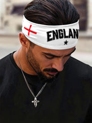England Football Lover Printed Sports Headband-1