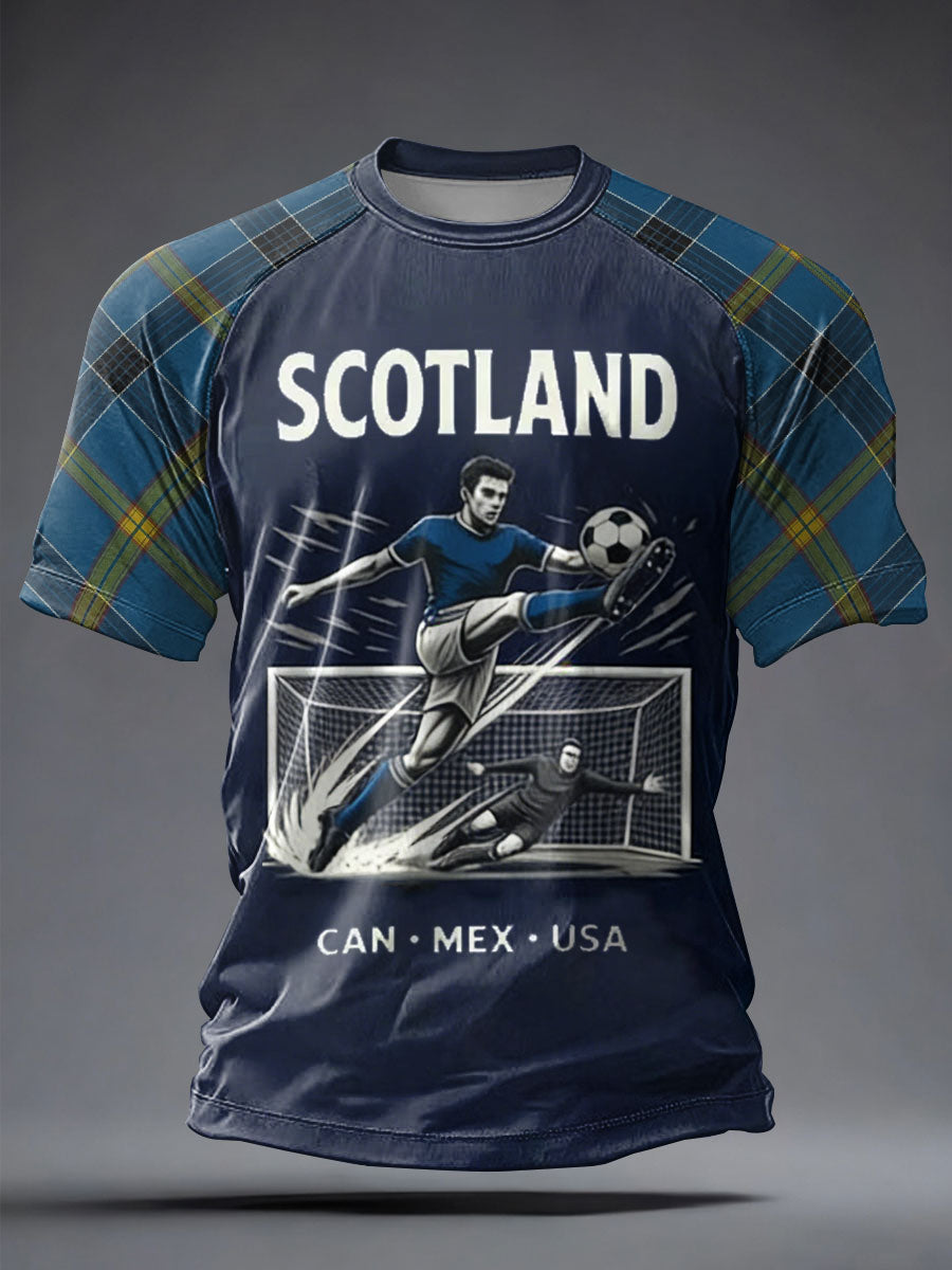 Men's UK Football Lover Scotland Printed short sleeve t-shirt