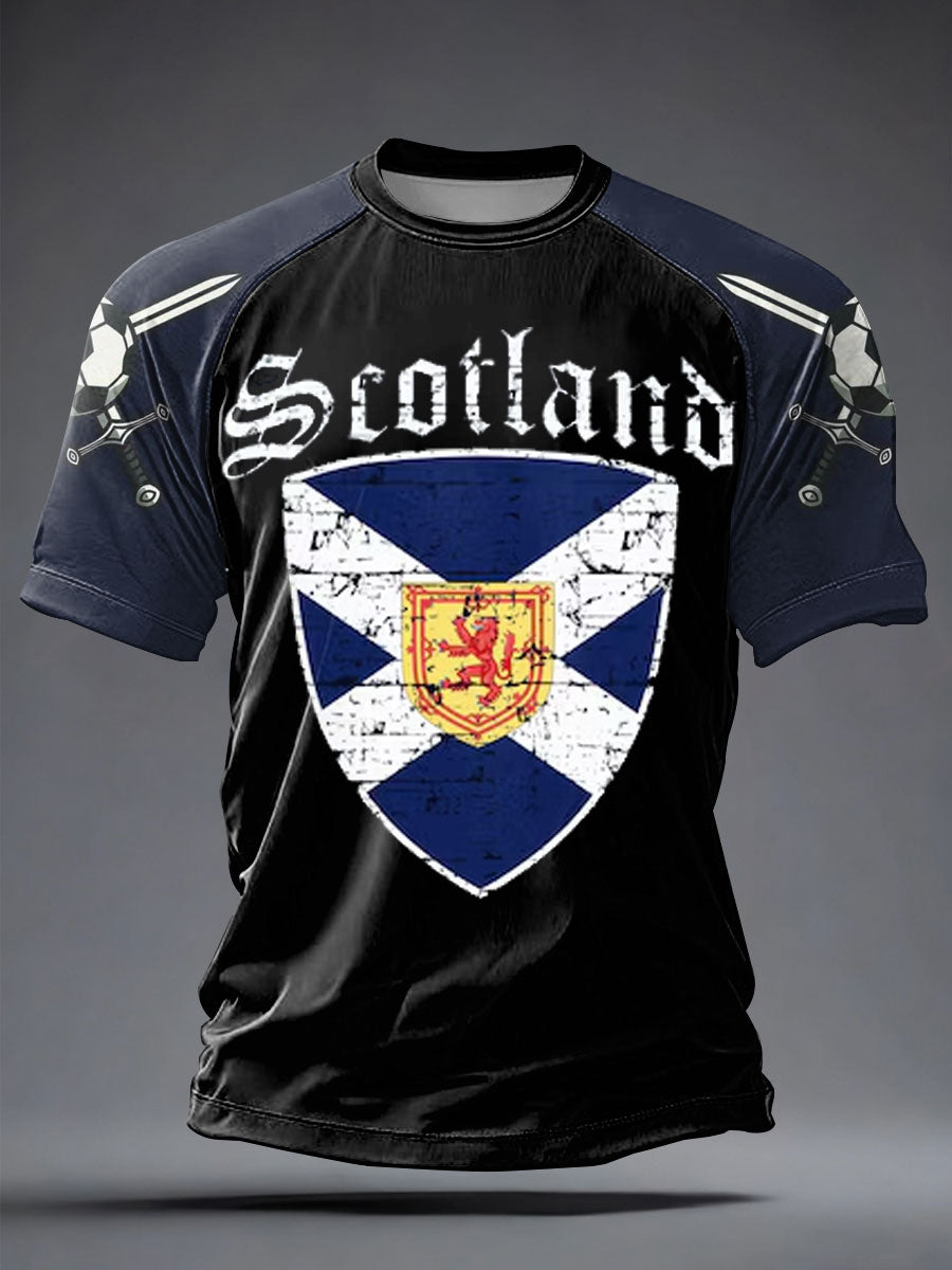 Men's UK Football Lover Scotland Printed short sleeve t-shirt-1