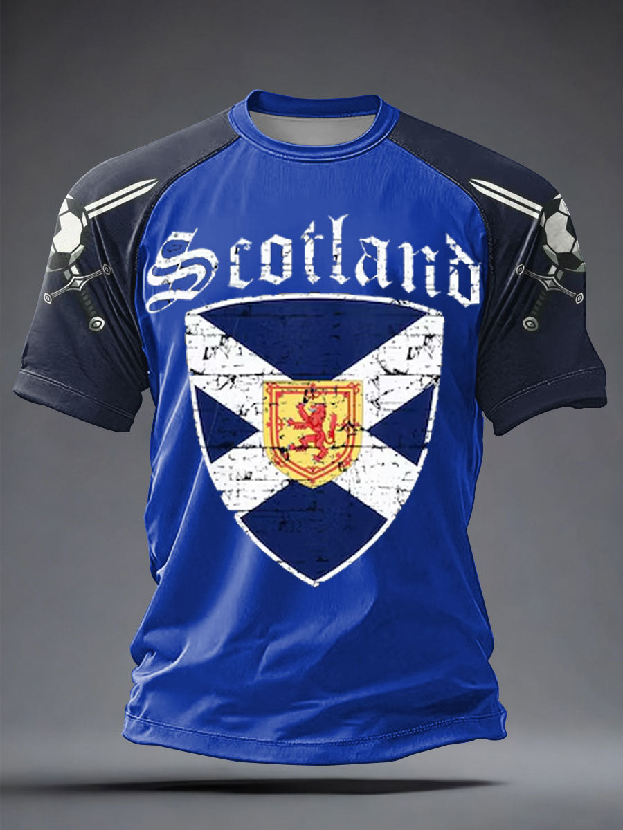 Men's UK Football Lover Scotland Printed short sleeve t-shirt-2