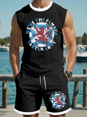 Men's UK Football Lover Scotland Printed  vest set