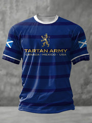 Unisex Scotland Football Lover Tartan Army Printed T-shirt