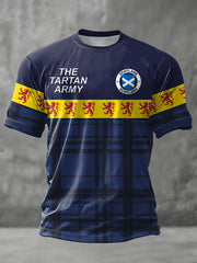 Unisex Scotland Football Lover Tartan Army Printed T-shirt