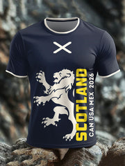 Men's Scotland Football Lover Tartan Army Printed T-shirt