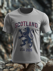 Men's Scotland Football Lover Tartan Army Printed T-shirt