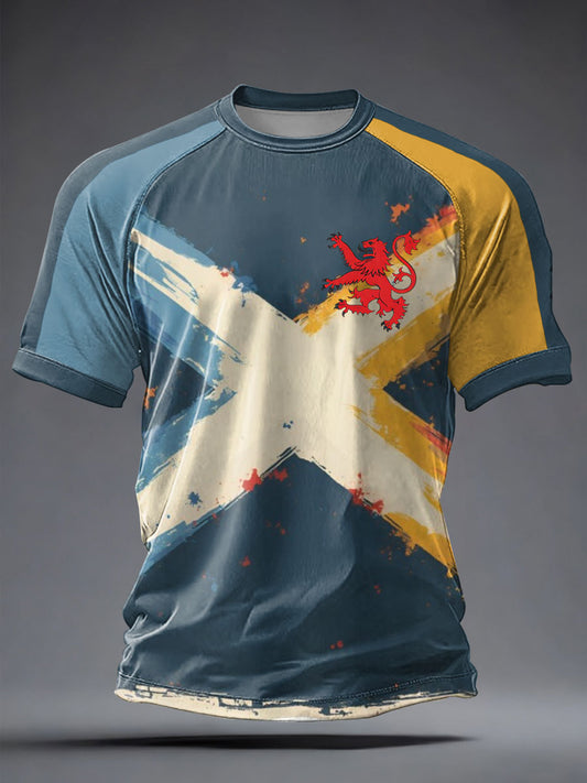 Men's UK Football Lover Scotland Printed  short sleeve t-shirt