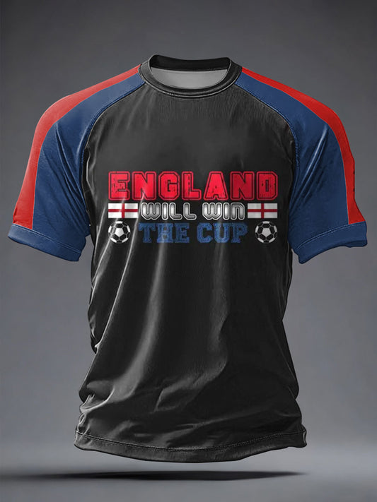 Men's UK Football Lover England Printed short sleeve t-shirt
