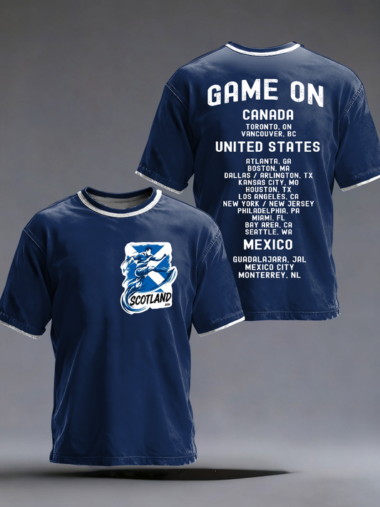 Men's UK Football Lover Scotland 2026 Printed  short sleeves t-shirt