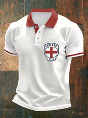 Men's UK Football Lover 2026 England Printed polo shirt