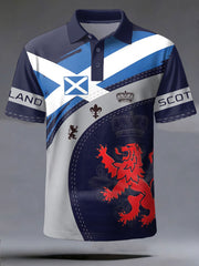 Men's UK Football Lover Scotland Printed polo shirt