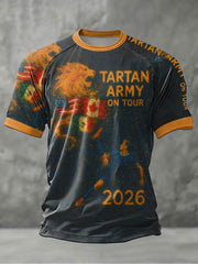 Men's UK Football Lover Scotland 2026 Printed  short sleeve t-shirt