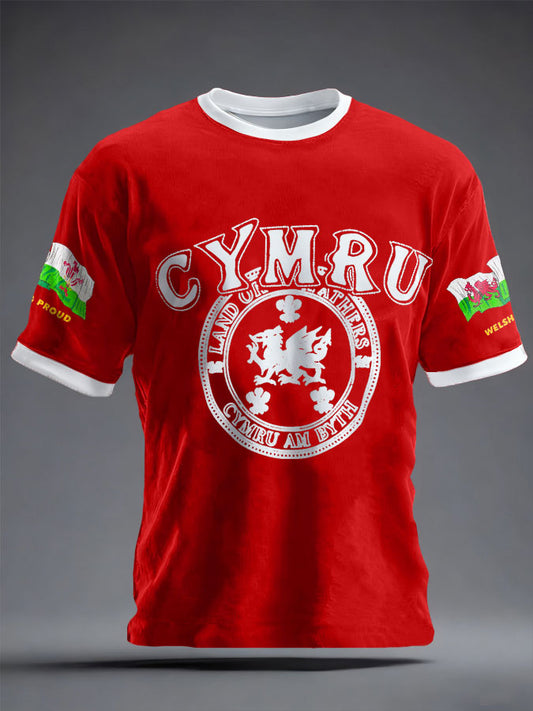 Unisex Wales Rugby Lover CYMRU Printed  T-shirt