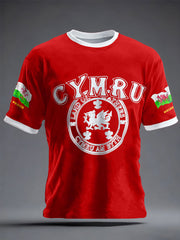 Unisex Wales Rugby Lover CYMRU Printed  T-shirt