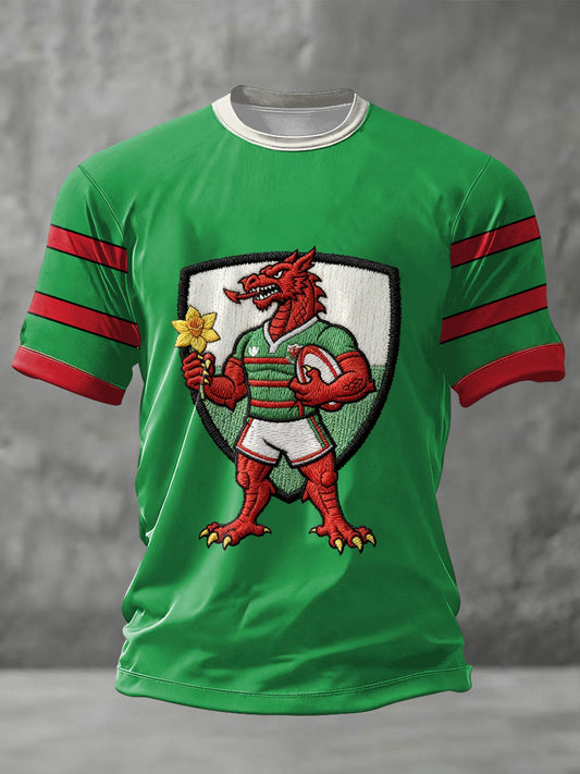 Men's Wales Rugby Lover Printed T-shirt