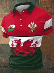 Men's Wales Rugby Lover CYMRU Printed Casual Tops