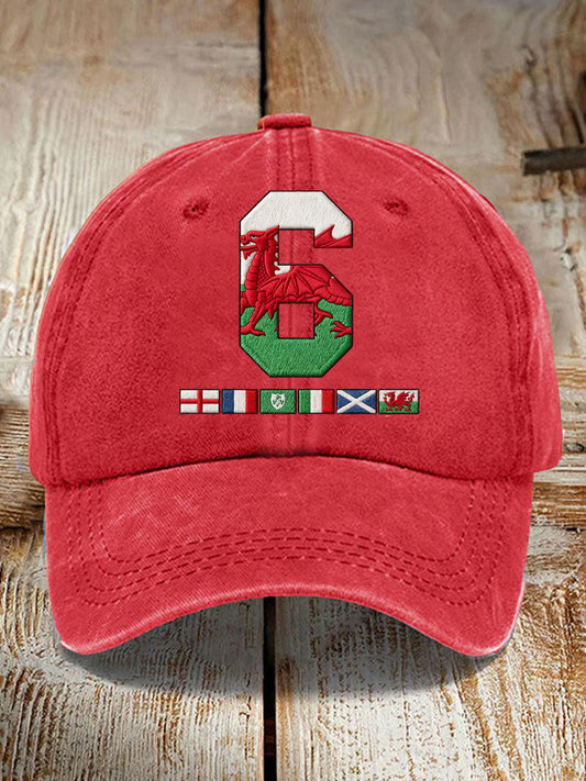 Unisex Wales Rugby Lover CYMRU Print Hat